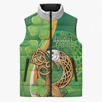 Salmon of Knowledge Ireland Sleeveless Puffer Jacket Celtic Mythology An Bradan Feasa