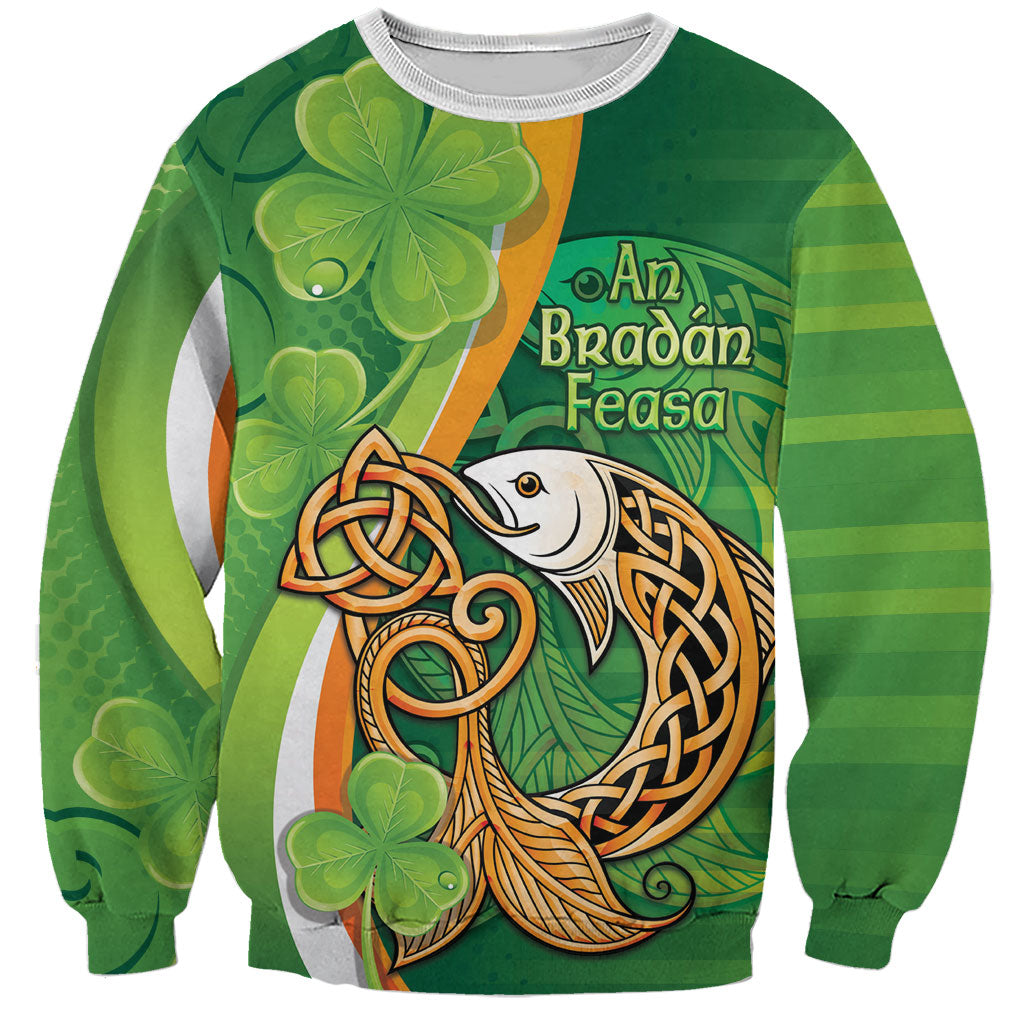 Salmon of Knowledge Ireland Sweatshirt Celtic Mythology An Bradan Feasa