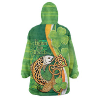 Salmon of Knowledge Ireland Wearable Blanket Hoodie Celtic Mythology An Bradan Feasa