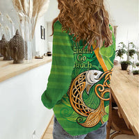 Salmon of Knowledge Ireland Women Casual Shirt Celtic Mythology An Bradan Feasa
