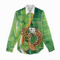 Salmon of Knowledge Ireland Women Casual Shirt Celtic Mythology An Bradan Feasa