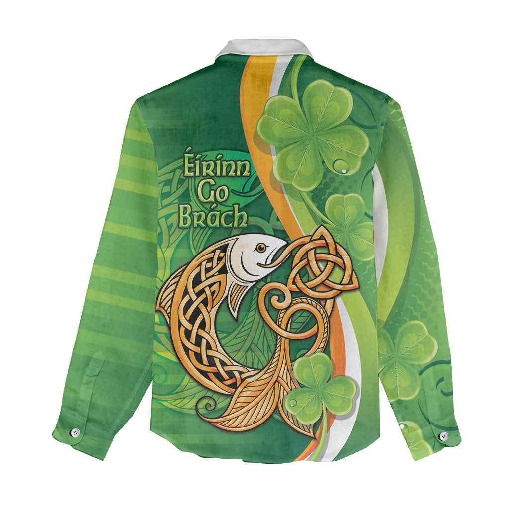 Salmon of Knowledge Ireland Women Casual Shirt Celtic Mythology An Bradan Feasa