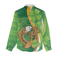 Salmon of Knowledge Ireland Women Casual Shirt Celtic Mythology An Bradan Feasa