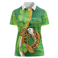 Salmon of Knowledge Ireland Women Polo Shirt Celtic Mythology An Bradan Feasa