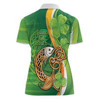 Salmon of Knowledge Ireland Women Polo Shirt Celtic Mythology An Bradan Feasa
