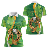 Salmon of Knowledge Ireland Women Polo Shirt Celtic Mythology An Bradan Feasa