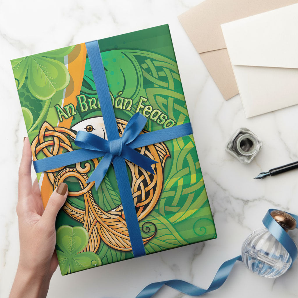 Salmon of Knowledge Ireland Wrapping Paper Celtic Mythology An Bradan Feasa