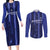 Solo Haiti Football Custom Couples Matching Long Sleeve Bodycon Dress and Long Sleeve Button Shirt Bonne Chance Les Cayes - Wonder Print Shop