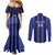 Solo Haiti Football Custom Couples Matching Mermaid Dress and Long Sleeve Button Shirt Bonne Chance Les Cayes - Wonder Print Shop