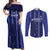 Solo Haiti Football Custom Couples Matching Off Shoulder Maxi Dress and Long Sleeve Button Shirt Bonne Chance Les Cayes - Wonder Print Shop