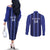 Solo Haiti Football Custom Couples Matching Off The Shoulder Long Sleeve Dress and Long Sleeve Button Shirt Bonne Chance Les Cayes - Wonder Print Shop