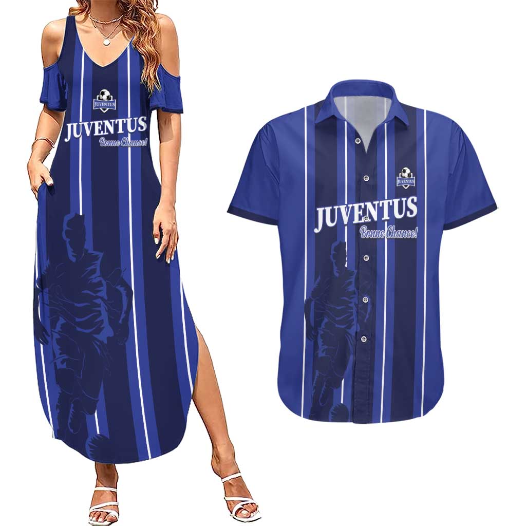 Solo Haiti Football Custom Couples Matching Summer Maxi Dress and Hawaiian Shirt Bonne Chance Les Cayes - Wonder Print Shop