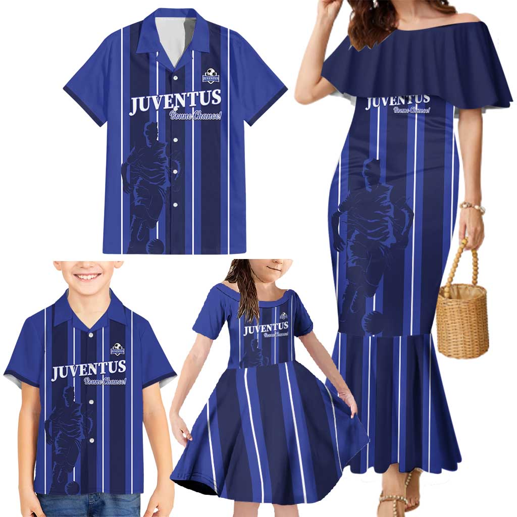 Solo Haiti Football Custom Family Matching Mermaid Dress and Hawaiian Shirt Bonne Chance Les Cayes - Wonder Print Shop