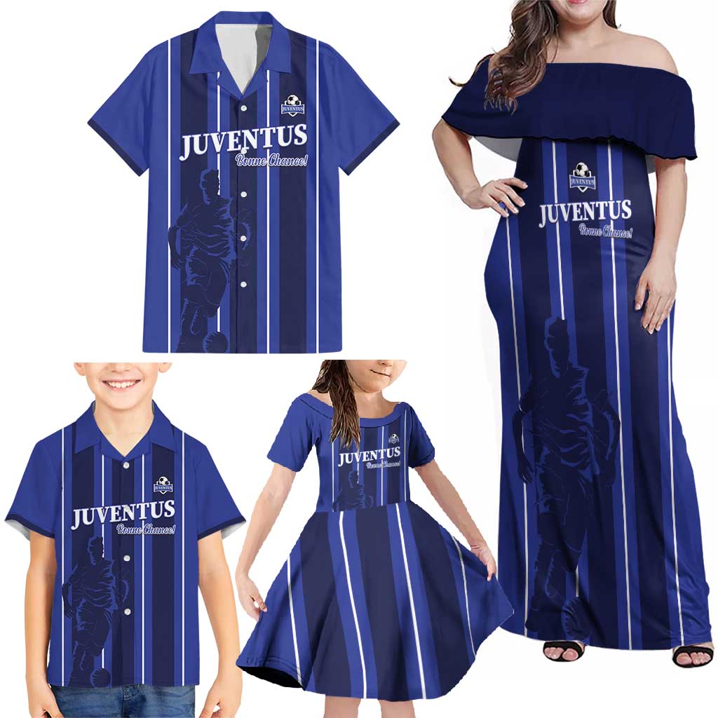 Solo Haiti Football Custom Family Matching Off Shoulder Maxi Dress and Hawaiian Shirt Bonne Chance Les Cayes - Wonder Print Shop