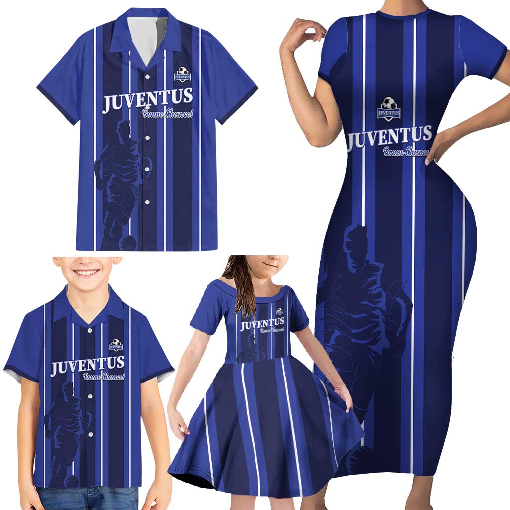 Solo Haiti Football Custom Family Matching Short Sleeve Bodycon Dress and Hawaiian Shirt Bonne Chance Les Cayes - Wonder Print Shop