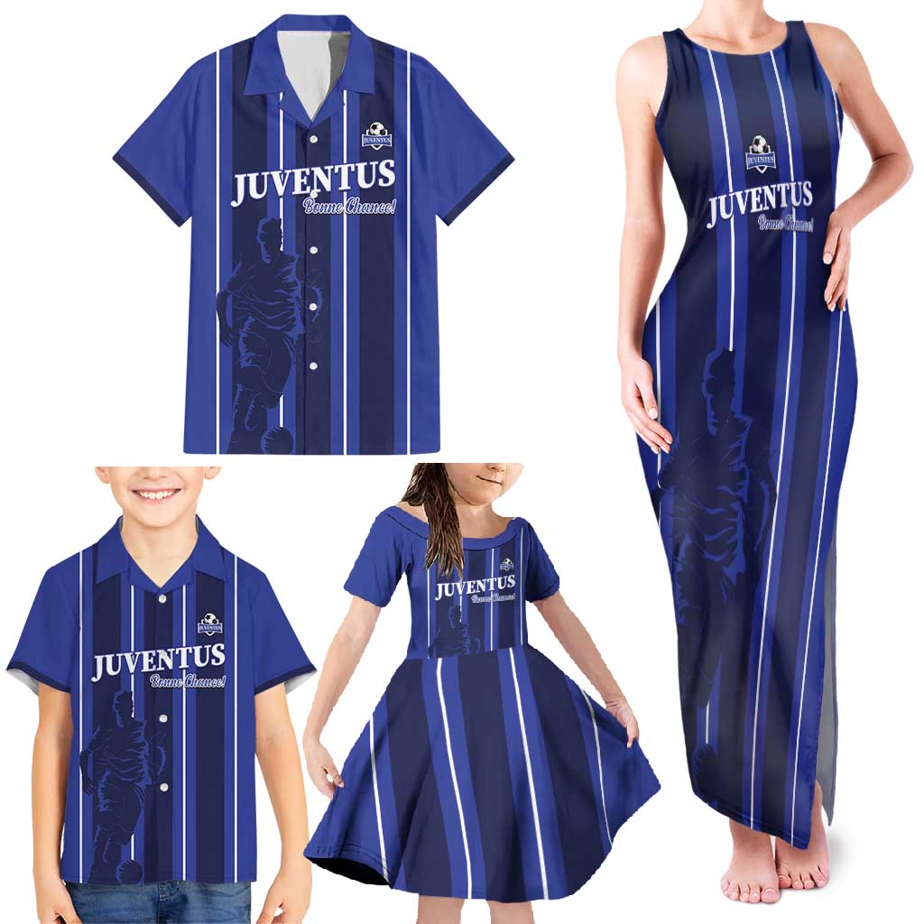 Solo Haiti Football Custom Family Matching Tank Maxi Dress and Hawaiian Shirt Bonne Chance Les Cayes - Wonder Print Shop