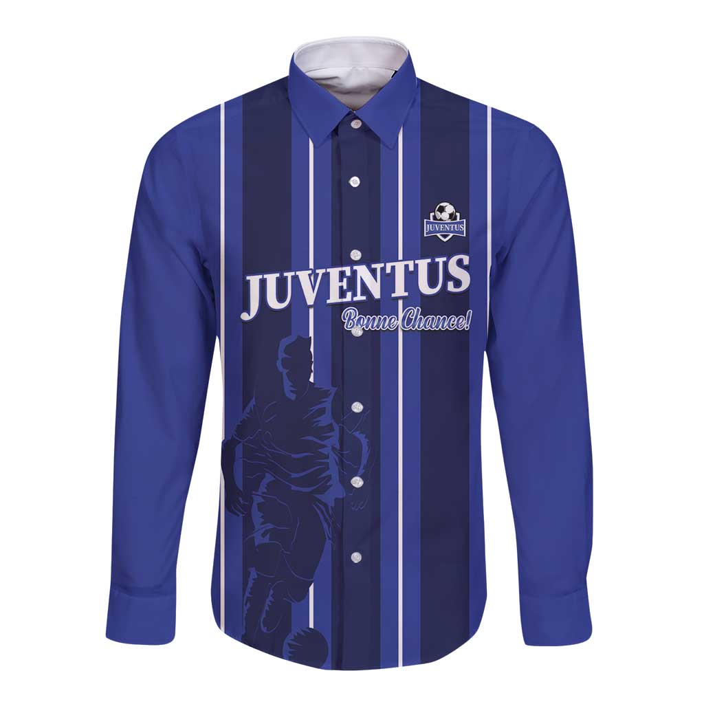 Solo Haiti Football Custom Long Sleeve Button Shirt Bonne Chance Les Cayes - Wonder Print Shop