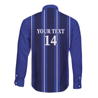 Solo Haiti Football Custom Long Sleeve Button Shirt Bonne Chance Les Cayes - Wonder Print Shop