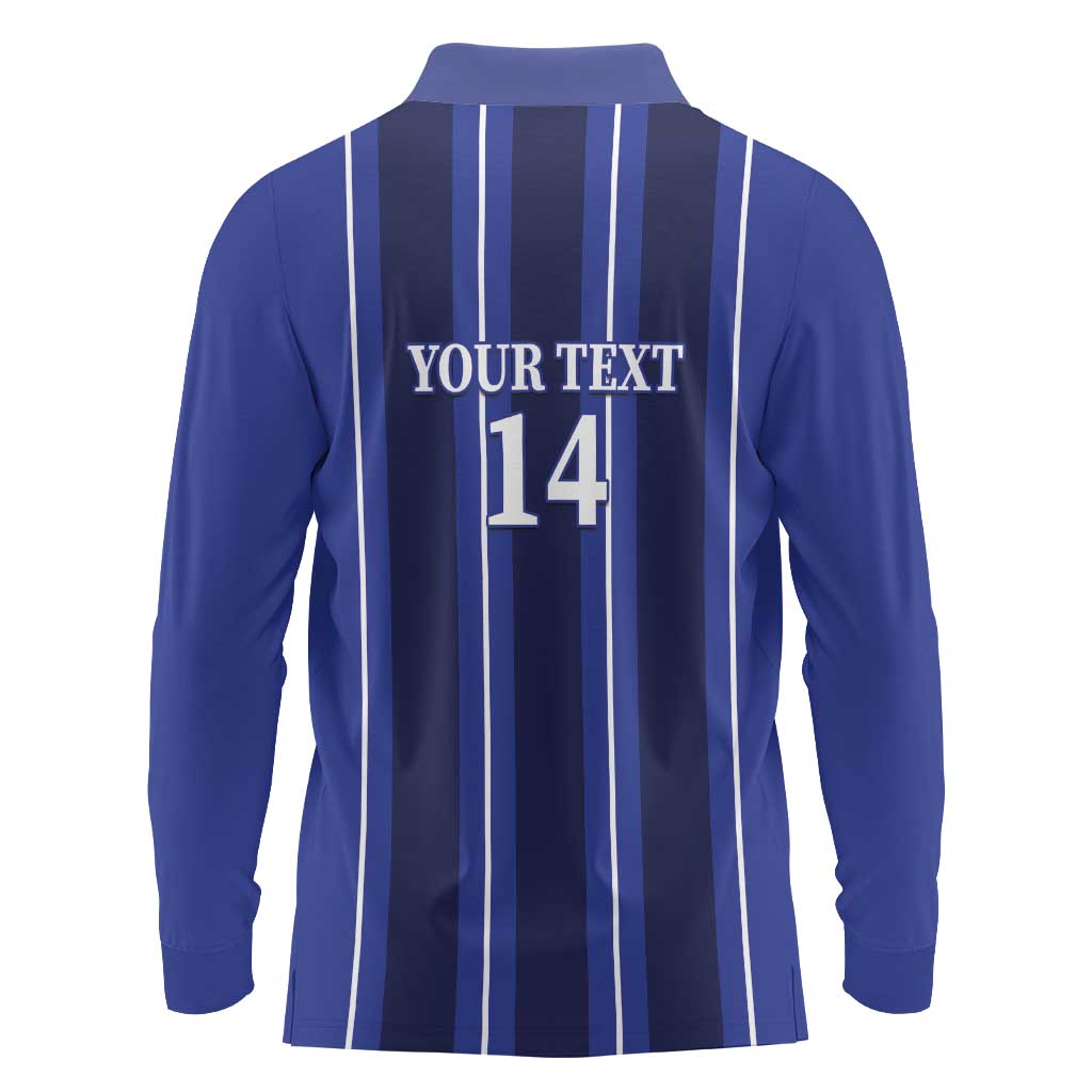 Solo Haiti Football Custom Long Sleeve Polo Shirt Bonne Chance Les Cayes - Wonder Print Shop