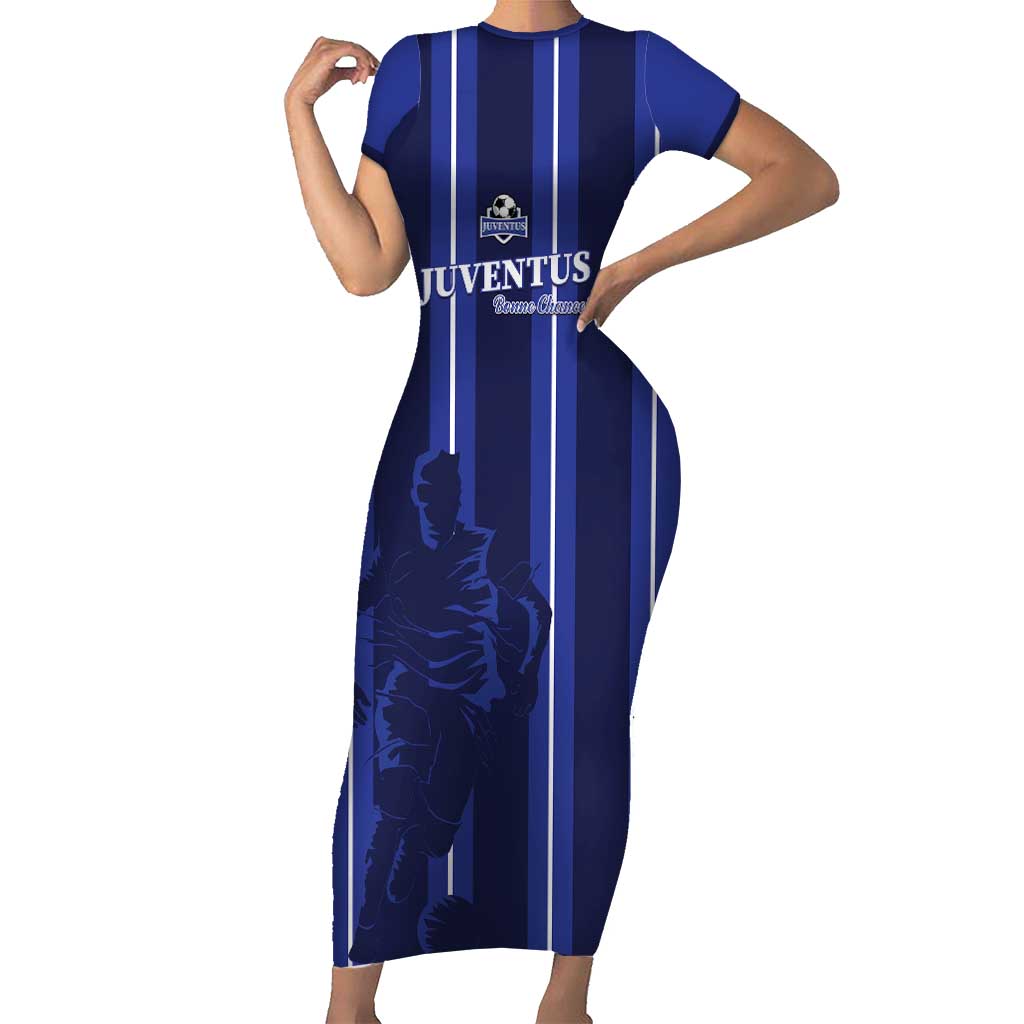 Solo Haiti Football Custom Short Sleeve Bodycon Dress Bonne Chance Les Cayes - Wonder Print Shop