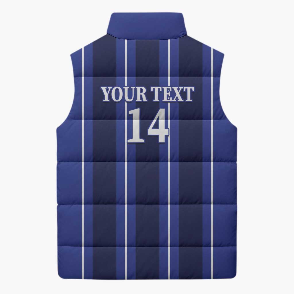 Solo Haiti Football Custom Sleeveless Puffer Jacket Bonne Chance Les Cayes - Wonder Print Shop