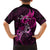 Polynesia Breast Cancer Awareness Kid Hawaiian Shirt Think Pink Polynesian Ribbon Black Version - Wonder Print Shop