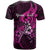 Personalised Polynesia Breast Cancer Awareness T Shirt Think Pink Polynesian Ribbon Black Version - Wonder Print Shop