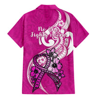 Polynesia Breast Cancer Awareness Family Matching Mermaid Dress and Hawaiian Shirt Think Pink Polynesian Ribbon White Version - Wonder Print Shop