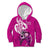 Polynesia Breast Cancer Awareness Kid Hoodie Think Pink Polynesian Ribbon White Version - Wonder Print Shop