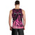 Presonalised Tonga Breast Cancer Awareness Men Tank Top Pink Ribbon Brave Strong Warrior Tongan Ngatu Pattern - Wonder Print Shop