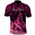 Presonalised Tonga Breast Cancer Awareness Polo Shirt Pink Ribbon Brave Strong Warrior Tongan Ngatu Pattern - Wonder Print Shop