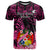 Presonalised Tonga Breast Cancer Awareness T Shirt Pink Ribbon Brave Strong Warrior Tongan Ngatu Pattern - Wonder Print Shop