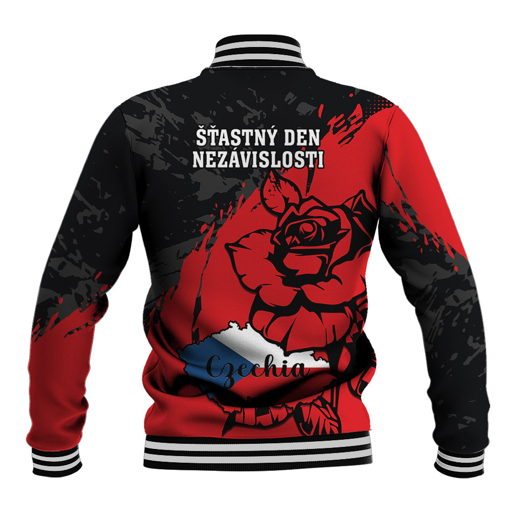 Czech Republic Independence Day Baseball Jacket Coat Of Arms With Czechia Rosa - Wonder Print Shop