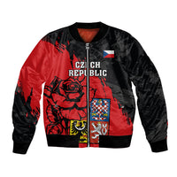 Czech Republic Independence Day Bomber Jacket Coat Of Arms With Czechia Rosa - Wonder Print Shop