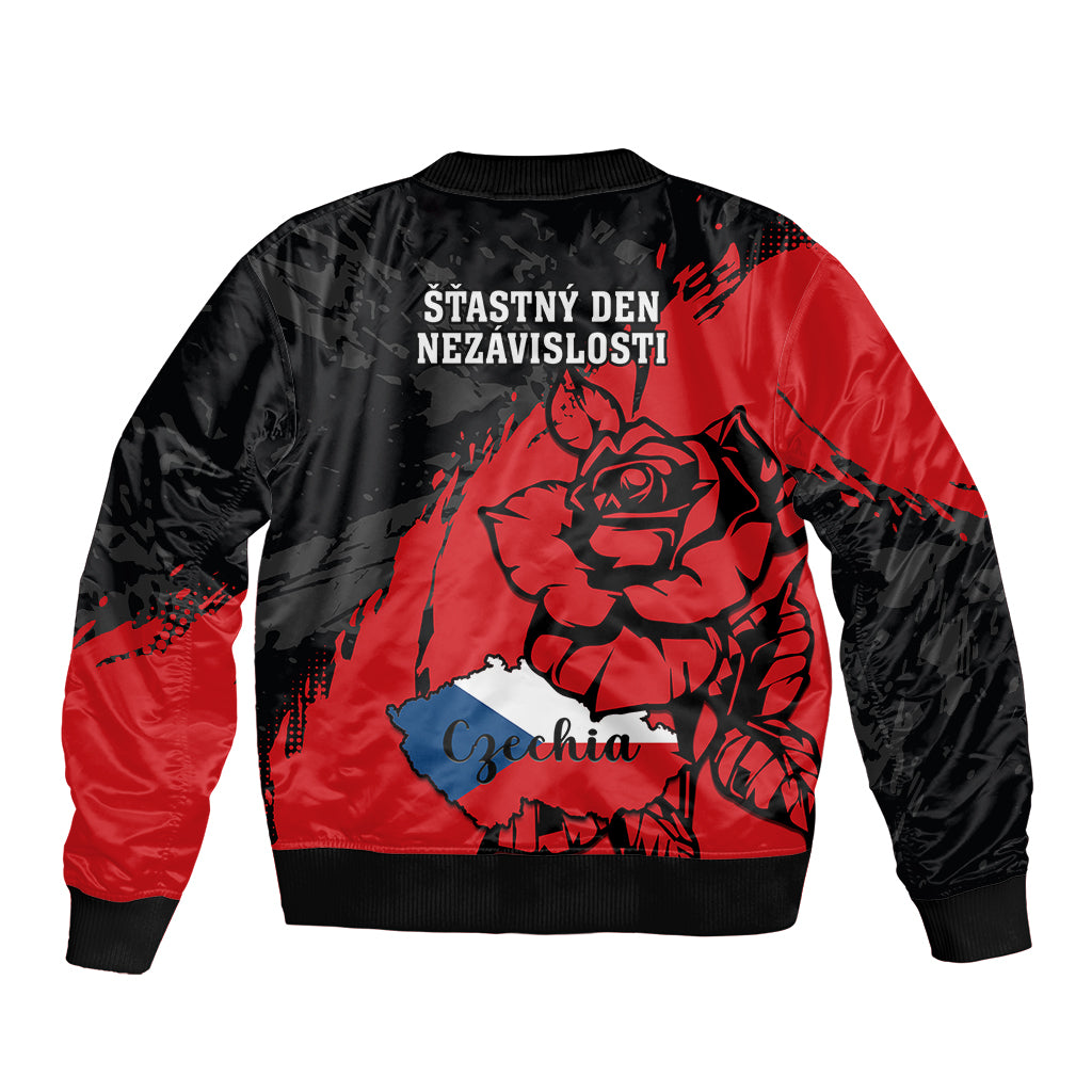 Czech Republic Independence Day Bomber Jacket Coat Of Arms With Czechia Rosa - Wonder Print Shop