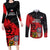 Czech Republic Independence Day Couples Matching Long Sleeve Bodycon Dress and Long Sleeve Button Shirts Coat Of Arms With Czechia Rosa - Wonder Print Shop