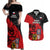 Czech Republic Independence Day Couples Matching Off Shoulder Maxi Dress and Hawaiian Shirt Coat Of Arms With Czechia Rosa - Wonder Print Shop