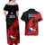 Czech Republic Independence Day Couples Matching Off Shoulder Maxi Dress and Hawaiian Shirt Coat Of Arms With Czechia Rosa - Wonder Print Shop