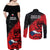 Czech Republic Independence Day Couples Matching Off Shoulder Maxi Dress and Long Sleeve Button Shirts Coat Of Arms With Czechia Rosa - Wonder Print Shop