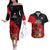 Czech Republic Independence Day Couples Matching Off The Shoulder Long Sleeve Dress and Hawaiian Shirt Coat Of Arms With Czechia Rosa - Wonder Print Shop