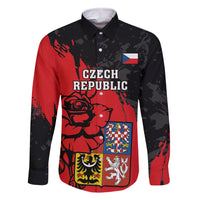 Czech Republic Independence Day Family Matching Mermaid Dress and Hawaiian Shirt Coat Of Arms With Czechia Rosa - Wonder Print Shop