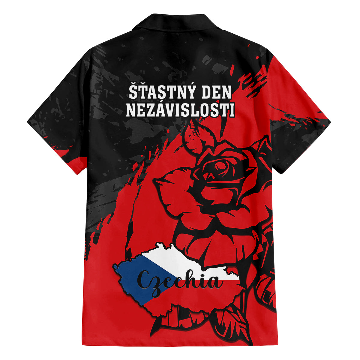 Czech Republic Independence Day Family Matching Puletasi Dress and Hawaiian Shirt Coat Of Arms With Czechia Rosa - Wonder Print Shop
