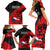 Czech Republic Independence Day Family Matching Short Sleeve Bodycon Dress and Hawaiian Shirt Coat Of Arms With Czechia Rosa - Wonder Print Shop