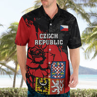 Czech Republic Independence Day Hawaiian Shirt Coat Of Arms With Czechia Rosa - Wonder Print Shop
