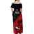 Czech Republic Independence Day Off Shoulder Maxi Dress Coat Of Arms With Czechia Rosa - Wonder Print Shop