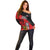 Czech Republic Independence Day Off Shoulder Sweater Coat Of Arms With Czechia Rosa - Wonder Print Shop