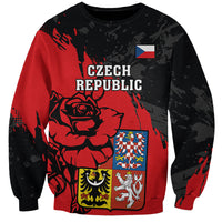 Czech Republic Independence Day Sweatshirt Coat Of Arms With Czechia Rosa - Wonder Print Shop