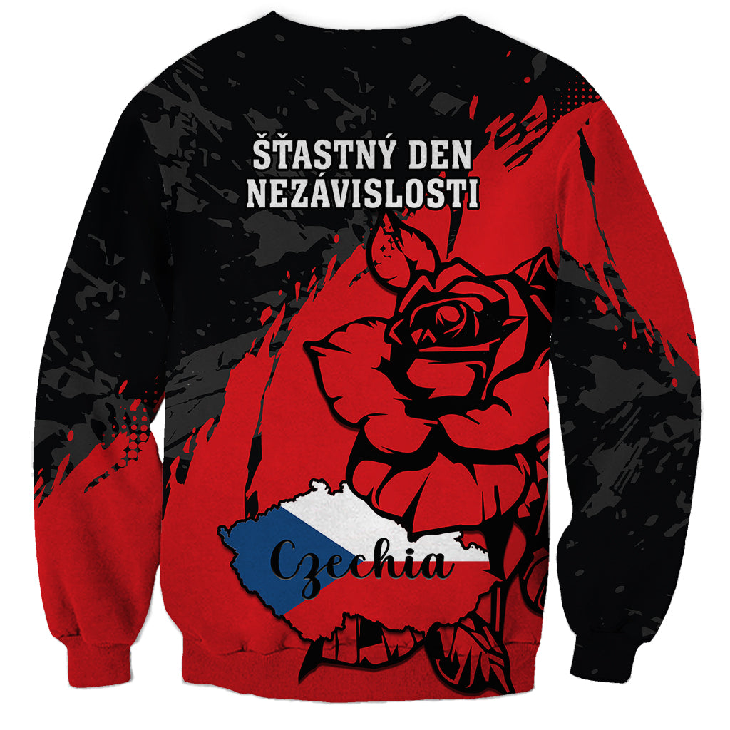 Czech Republic Independence Day Sweatshirt Coat Of Arms With Czechia Rosa - Wonder Print Shop