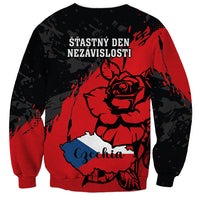 Czech Republic Independence Day Sweatshirt Coat Of Arms With Czechia Rosa - Wonder Print Shop