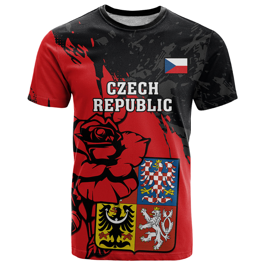 Czech Republic Independence Day T Shirt Coat Of Arms With Czechia Rosa - Wonder Print Shop